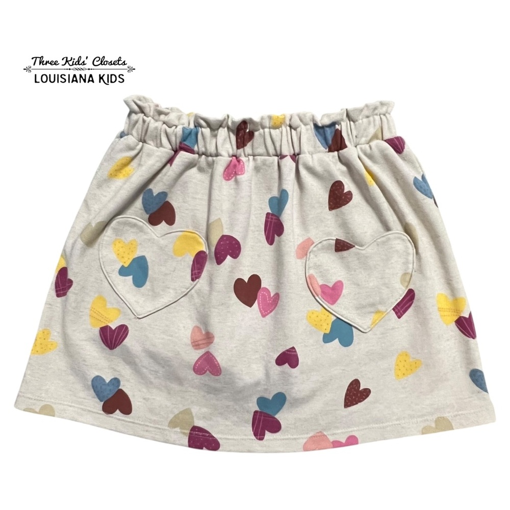 365 Kids 8Y Heart Print Skort Skirt
